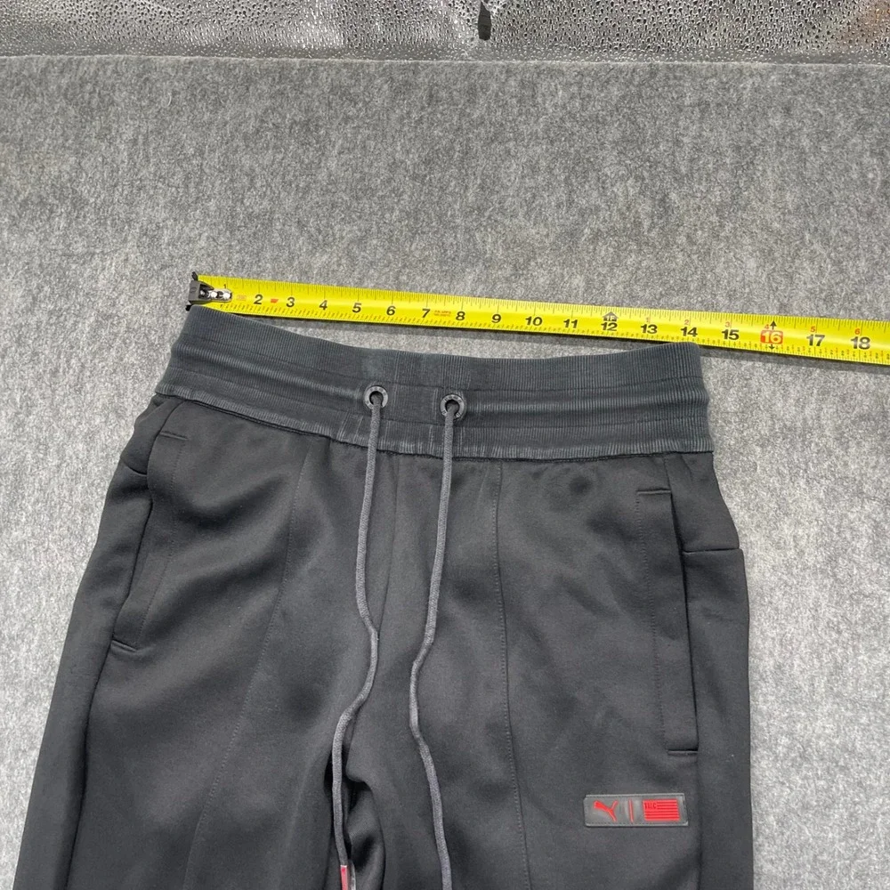 The Marathon Clothing Track Pants Mens Small  Black Red Joggers Puma TMC